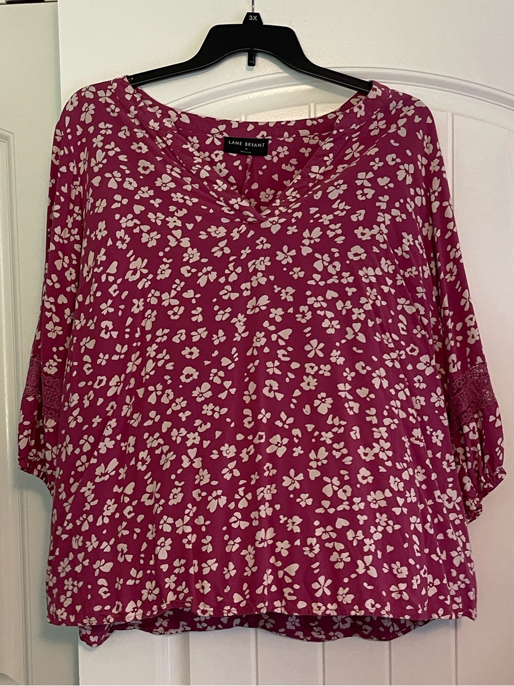 Lane Bryant Pink Floral Shirt